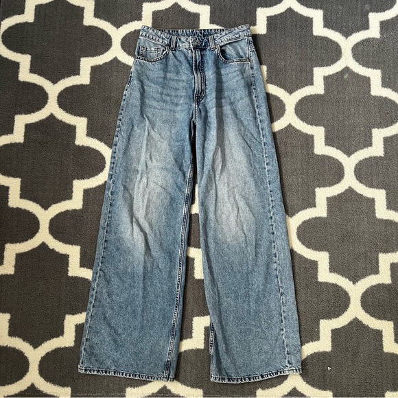 DIVIDED Classic Blue Wide-Leg Jeans women’s super soft and comfy - Picture 1 of 7